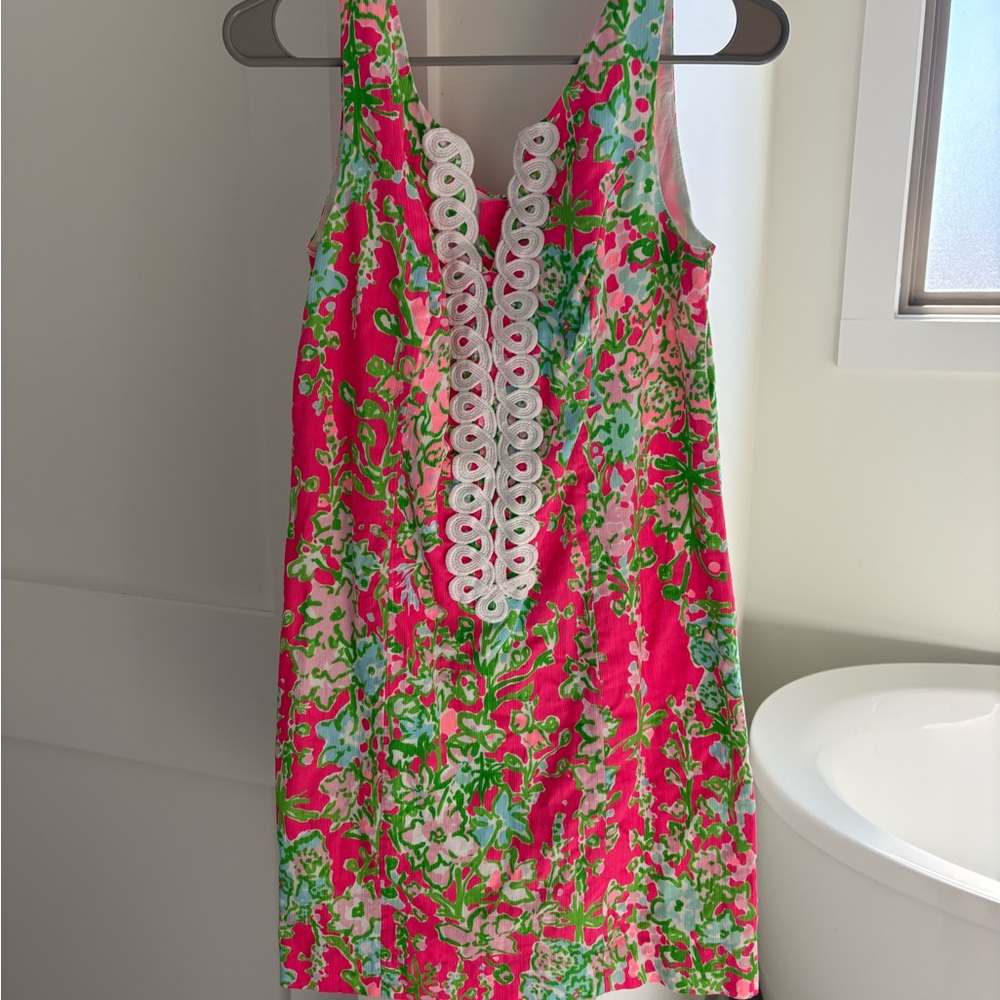 Lilly Pulitzer Pink and Green Floral Dress